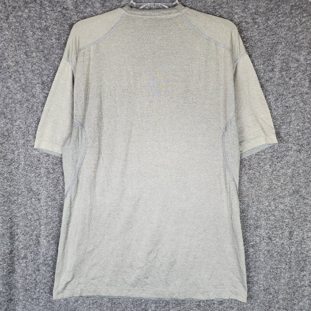 Nike T-Shirt Mens L Pro Combat Gray Fitted Dri-FIT Training Short Sleeve EUC - Picture 2 of 8